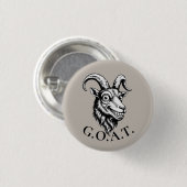 Geit Gezicht Ronde Button 3,2 Cm (Voorkant /achterkant)