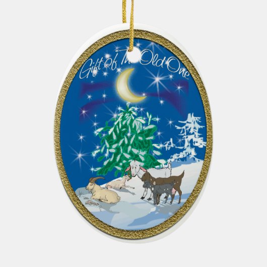 Geit - Gift of the Old One Keramisch Ornament (Achterkant)