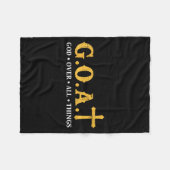 Geit God Over Alle Dingen Fleece Deken (Voorkant (Horizontaal))
