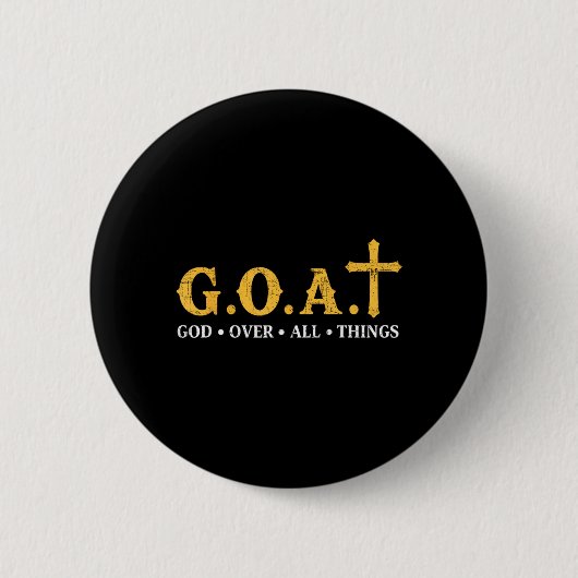 Geit God Over Alle Dingen Ronde Button 5,7 Cm (Voorkant)