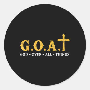 Geit God Over Alle Dingen Ronde Sticker