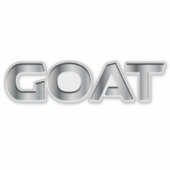 Geit grootste aller tijden metallisch effect sticker (Voorkant)