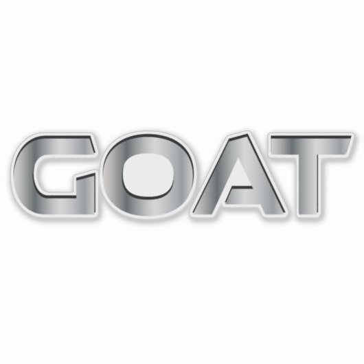 Geit grootste aller tijden metallisch effect sticker (Voorkant)