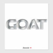 Geit grootste aller tijden metallisch effect sticker (Vel)
