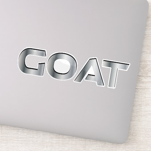 Geit grootste aller tijden metallisch effect sticker (Detail)