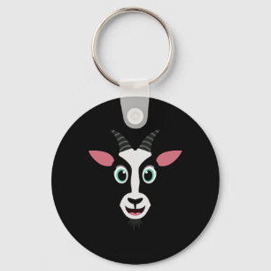 Geit Halloween Kostuum Geit Gezicht Lazy Halloween Sleutelhanger