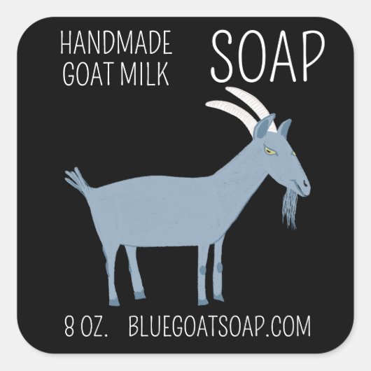 GEIT Handgemaakte Gift Soaps Lotion Kaas CUSTOM Vierkante Sticker (Voorkant)