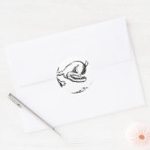 Geit hoorn ram aangepaste personaliseren jubilea ronde sticker (Envelop)