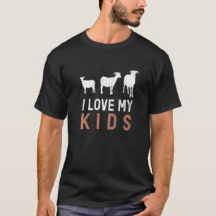 Geit I Love My Kinder Goat Boerderij Farmer T-shirt