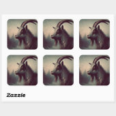 Geit  Illustratie Vierkante Sticker (Vel)