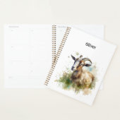 Geit in een groene weide waterverf aanpasbaar planner (Display)