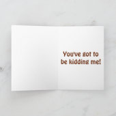 GEIT = JE MOET ME VOOR DE GEK HOUDEN "40ste VERJAA Kaart (Binnen)