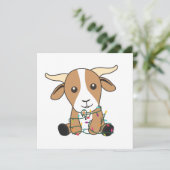 Geit Kerst Geiten Winter Dieren Kaart (Staand voorkant)