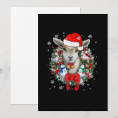 Geit Kerst Ornament Decoratie Cadeau Kerst Cadeau Feestdagenkaart (Voorkant / Achterkant)