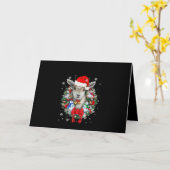 Geit Kerst Ornament Decoratie Cadeau Kerst Cadeau Kaart (Gele Bloem)