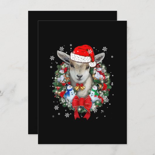 Geit Kerst Ornament Decoratie Cadeau Kerst Cadeau Kaart (Voorkant / Achterkant)