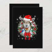 Geit Kerst Ornament Decoratie Cadeau Kerstmis Cade Kaart (Voorkant / Achterkant)