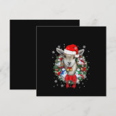 Geit Kerst Ornament Decoratie Cadeau X-mas Kaart (Voorkant / Achterkant)
