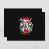Geit Kerstbal Decoratie Cadeau Kerstmis Uitnodiging Briefkaart (Voorkant / Achterkant)