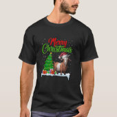 Geit Kerstboom Lights Funny Xmas Geit Lover T T-shirt (Voorkant)