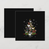 Geit Kerstboom Sneeuw Geit Kerstmis Kaart (Voorkant / Achterkant)