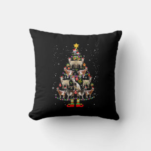 Geit Kerstboom Sneeuw Grappige Geit Kerstmis Match Kussen