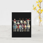 Geit Kerstmis Geiten Xmas Geit Lover Kaart (Gele Bloem)