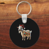 Geit Kerstmis Geiten Xmas Geit Lover Sleutelhanger (Voorkant)