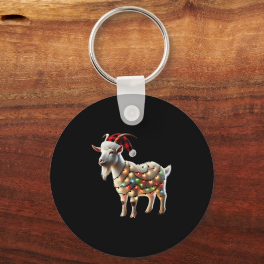 Geit Kerstmis Geiten Xmas Geit Lover Sleutelhanger (Voorkant)