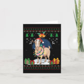 Geit Lelijke Kerst Trui Geit Liefhebber Boer Xmas Kaart (Voorkant)