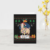 Geit Lelijke Kerst Trui Geit Liefhebber Boer Xmas Kaart (Gele Bloem)