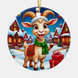 ❄️ Geit Liefhebber Kerstcadeau Jaar Van De Geit 20 Keramisch Ornament