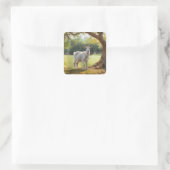 Geit Liefhebber Vierkante Sticker (Tas)
