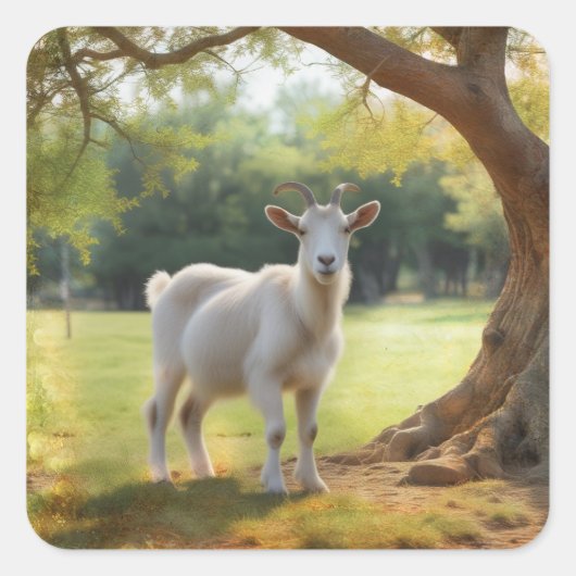 Geit Liefhebber Vierkante Sticker (Voorkant)