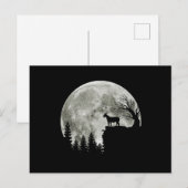 geit loopt op de berghalige maan briefkaart (Voorkant / Achterkant)