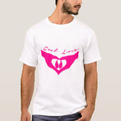 Geit Love Heart Hands Holding Hoof Pink T-shirt (Voorkant)