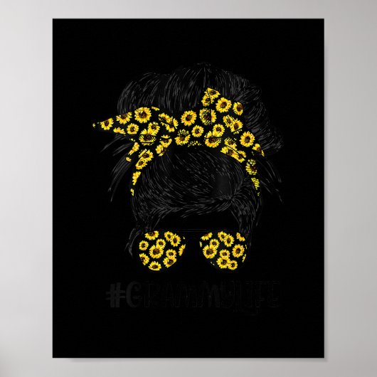 geit mama Messy Bun goat mammie rommeltje Poster (Voorkant)