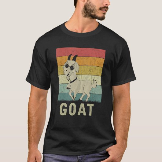 Geit Mannen Vrouwen Geit Retro T-shirt (Voorkant)