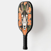 Geit met bloemen Gepersonaliseerde Pickleball Padd Pickleball Paddle (Links)