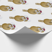 Geit met een kersthoed. cadeaupapier (Hoek)