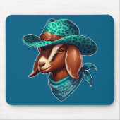 Geit met een stijlvol cowboy Pet en bandana Muismat (Voorkant)
