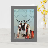 Geit met eksters: vriendschap, fijn art. kaart (Gele Bloem)