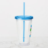 Geit met feestartikels acryl drinkbeker (Rechts)