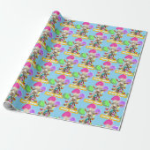 Geit met feestartikels cadeaupapier (Uitgerold)