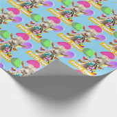 Geit met feestartikels cadeaupapier (Hoek)