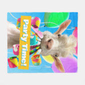 Geit met feestartikels fleece deken (Voorkant (Horizontaal))