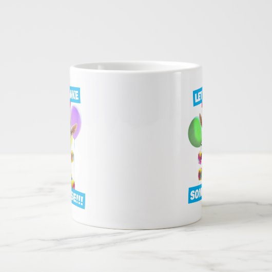 Geit met feestartikels grote koffiekop (Voorkant)