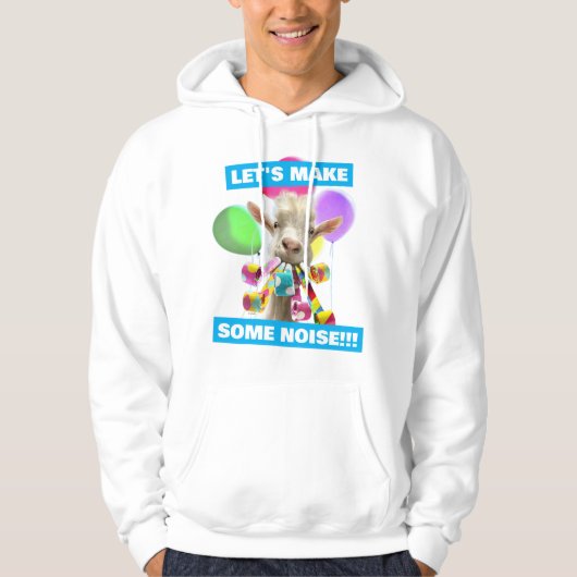 Geit met feestartikels hoodie (Voorkant)