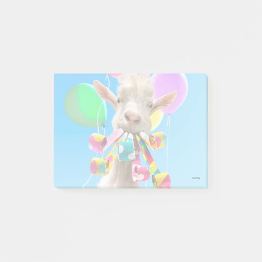 Geit met feestartikels post-it® notes (Voorkant)