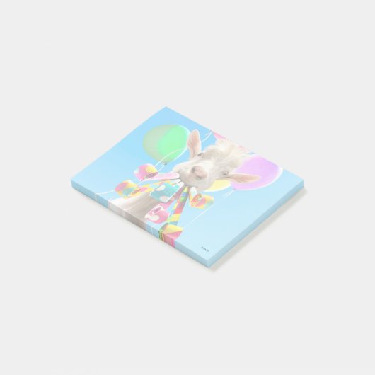 Geit met feestartikels post-it® notes (Schuin)